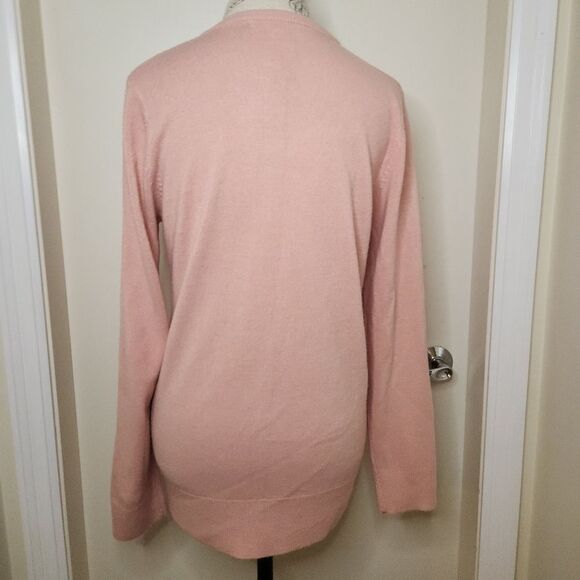 Pink Cardigan Beaded Floral Embroidery - Picture 4 of 9